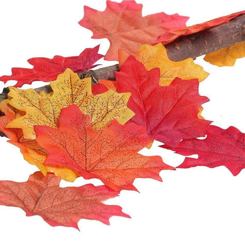 Amazon｜500枚 人工紅葉 紅葉の造花 カエデの葉 もみじ 装飾 用 造花