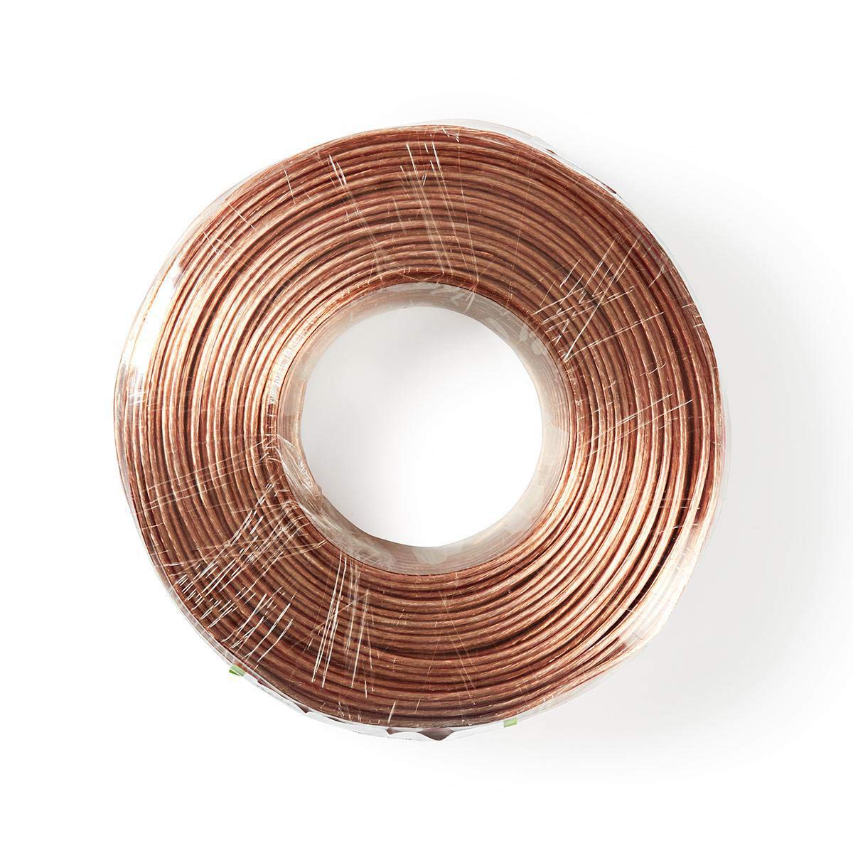 Nedis - Kabel głośnikowy - 2x 1,50 mm² - CCA - 100 m - okrągły - owinięty - PCW - przezroczysty