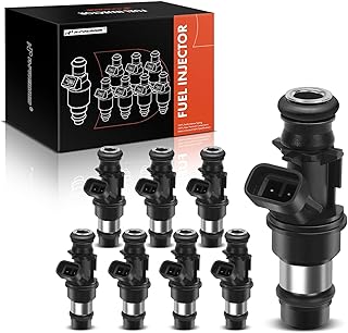 A-Premium Set of 8 Fuel Injector - Compatible with Chevy, GMC, Cadillac Vehicles - 4.8L 5.3L 6.0L - Silverado 1500 2500 3500 Tahoe Suburban Sierra Yukon Savana Envoy Escalade - Replace Part 17113698