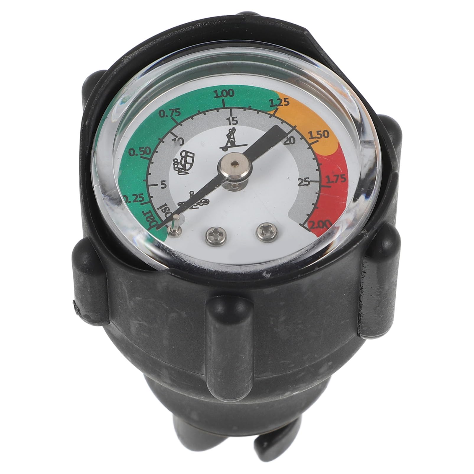 Manometer Druckluft für Kajak und Surfbrett Vielseitiger Druckprüfer aus Kunststoff und Edelstahl mit Leicht Ablesbarer Anzeige für Wassersportausrüstung