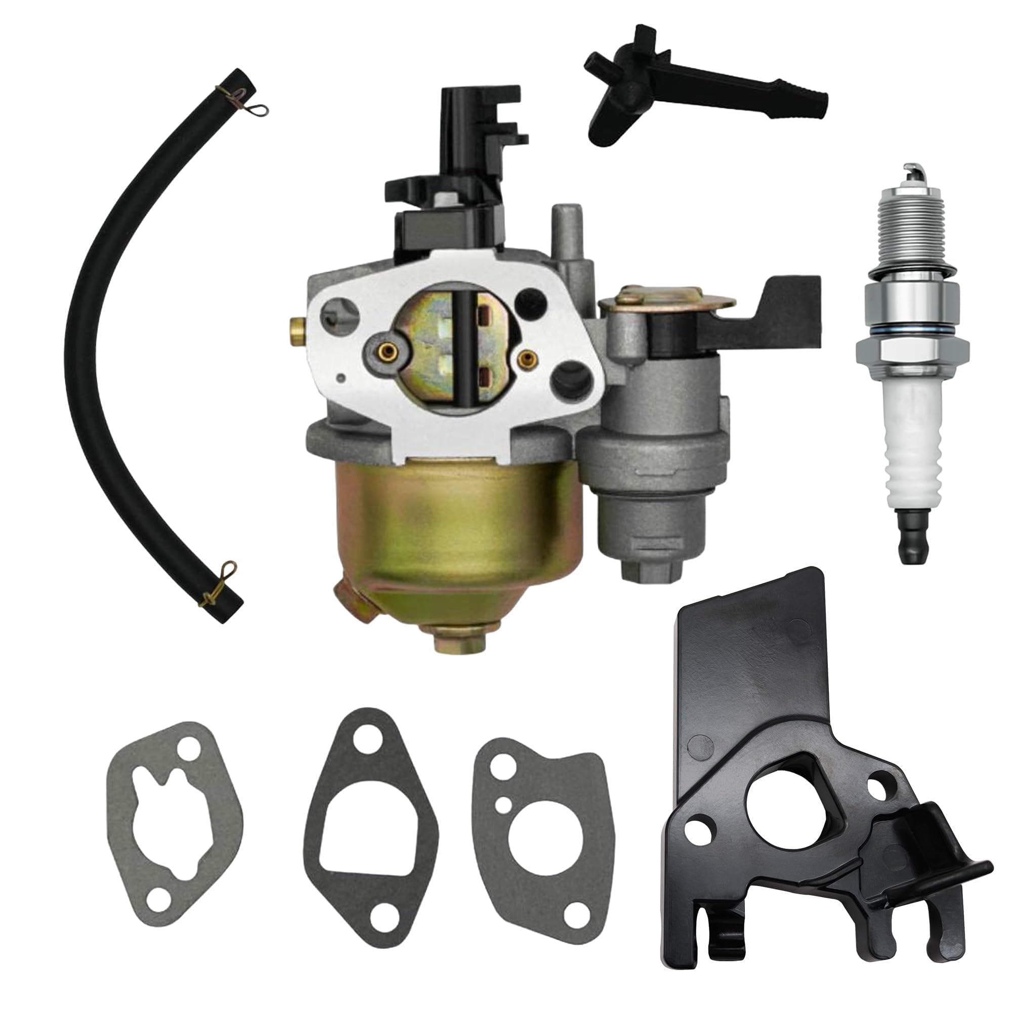 STRONGTHIUM Carburador Compatible con Honda GX160 GX200 GX120 5,5-6,5 CV, para Predator 212cc 224cc 196cc, Generador Motoazada Bomba de Agua, con Bujía y Juntas