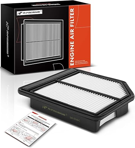 A-Premium Filtro de aire de motor compatible con Honda Civic 2006 2007 2008 2009 2010 2011, L4 1.8L, panel rígido, repuesto # 17220RNAA00