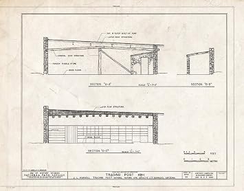 Historic Pictoric Blueprint HABS ARIZ,1-GANA,1A- Sheet 6 of 7 - J. L. Hubbell Trading Post, HB-1, State Route 3 Navajo Indian Reservation, Ganado, Apache County, AZ 14in x 11in