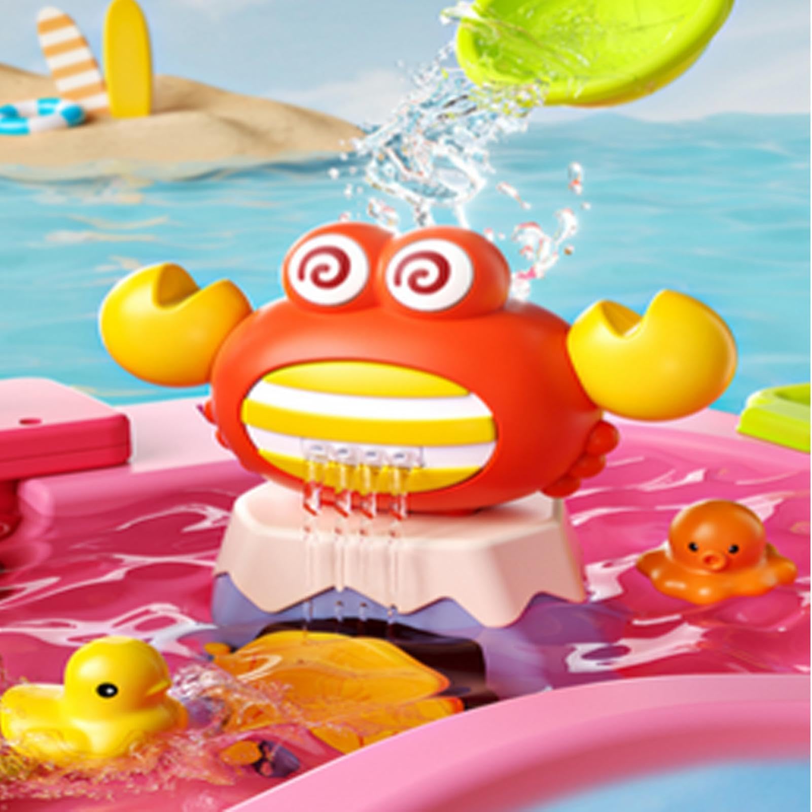 Wasserspieltisch für Kinder Elektrischer Farbenfroher Tragbarer Sommerspaß | Angelspiel-Wasserspieltisch für Outdoor Garten Hof Rasen Terrasse Balkon Pool Wiese Hinterhof