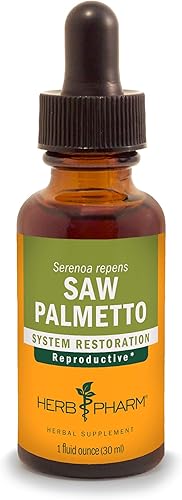 Herb Pharm Saw Palmetto Extracto de bayas para soporte de próstata, DSAW01, 1 Ounce, 1