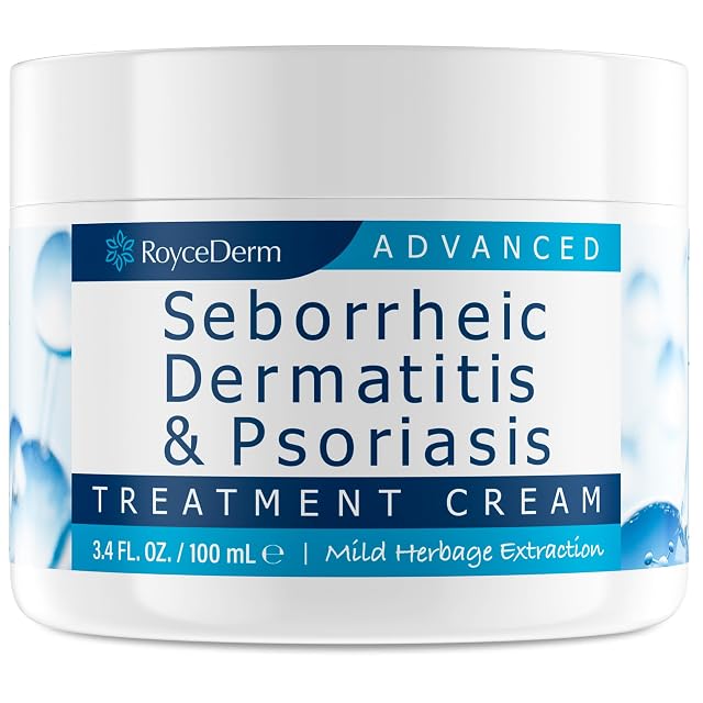 Roycederm Seborrheic Dermatitis Cream Scalp Treatment for Psoriasis Folliculitis Dry Scalp Dandruff Anti-Itch Cream for Soothing Relief