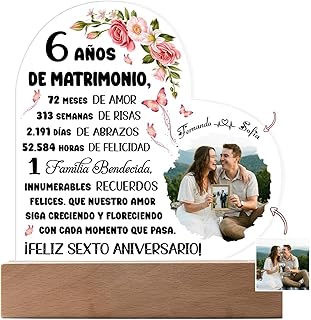 Regalos para Aniversario De Pareja, Lampara Personalizada Con Foto, Regalo para Parejas De Casados, Regalos para Parejas De Casados, Decoracion para San Valentin, Feliz Dia De San Valentin