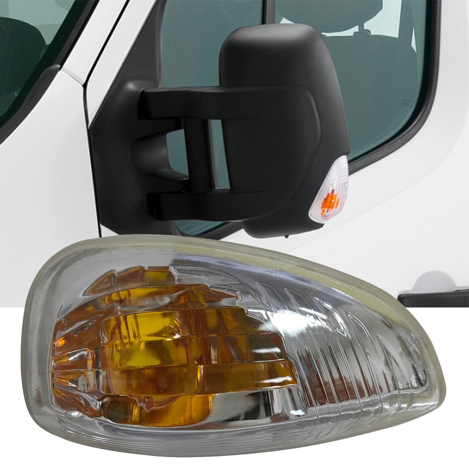 Coperchio Trasparente Per Specchietto Laterale Con Indicatori Di Direzione – Compatibile Con Nissan NV400, Renault Master, Opel Movano