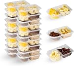 Snackle Box Container with Lid & Handle, Airtight Divided Snack Organizer, Portable Charcuterie Board for Travel, Road Trips, Picnic, Fruits, Veggies, Candy & Nuts
