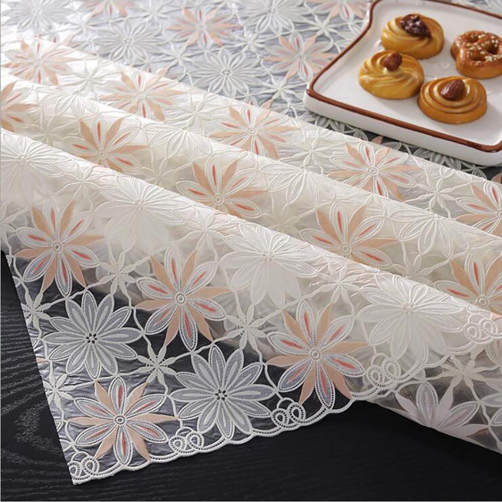 Nappe En PVC Imperméable - Rectangulaire - Résistante à L'huile - Décoration - Lavable - 137 X 220 Cm
