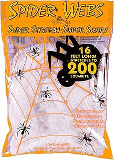 Spider Web, 200 Square Ft, Halloween Decorations, Spider Webs (200 Square Feet) (Packaging Artwork May Vary) Can Be Used A...