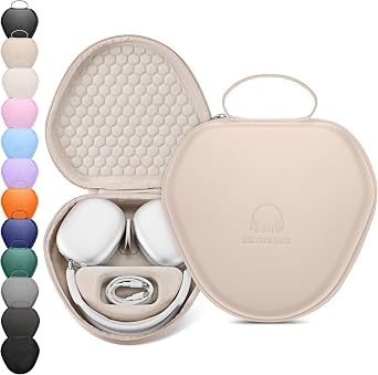 for Airpods Max Case Cover,Smart Case with Sleep Mode Made by Air pods,Compatible with Apple AirPods Max,Protective Carry Travel Cover AirPod Pro Max Cases,Headphone,Flesh Color