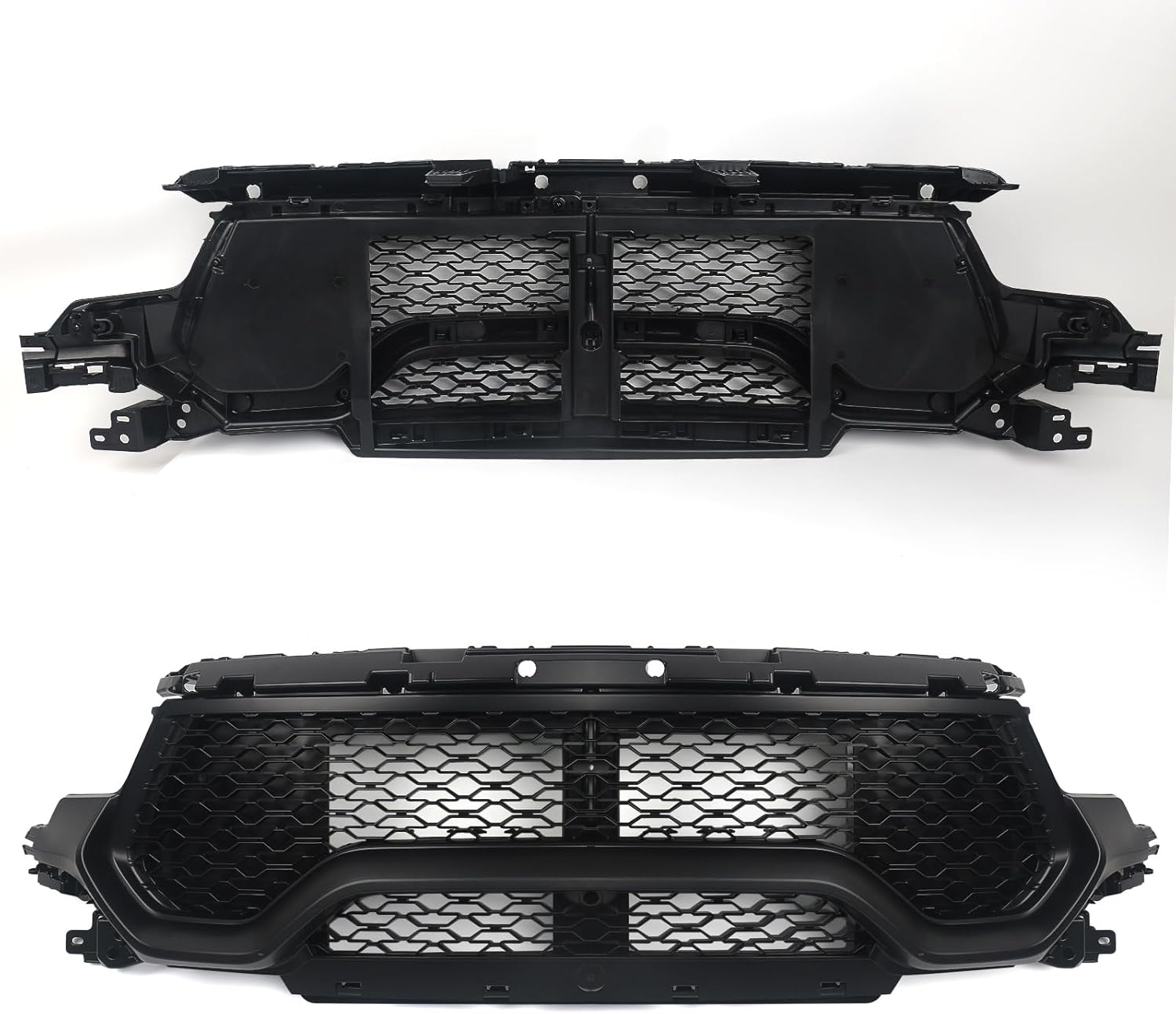 Grille Compatible with Dodge Ram 1500 (Only for TRX) 2021 2022 2023 2024 Front Upper Grill with Grill Support Case Black 68528996AA