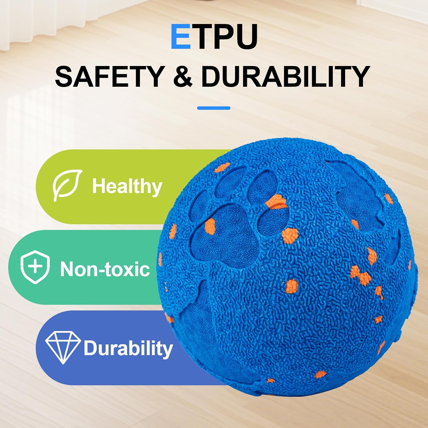 Interactive Dog Ball,Moving Bouncing Dog Toy for Large Dogs, USB Rechargeable Auto-Moving Pet Ball, Durable Interactive Dog Toy for Active Large Breed Puppies & Adult Dogs - Image 3