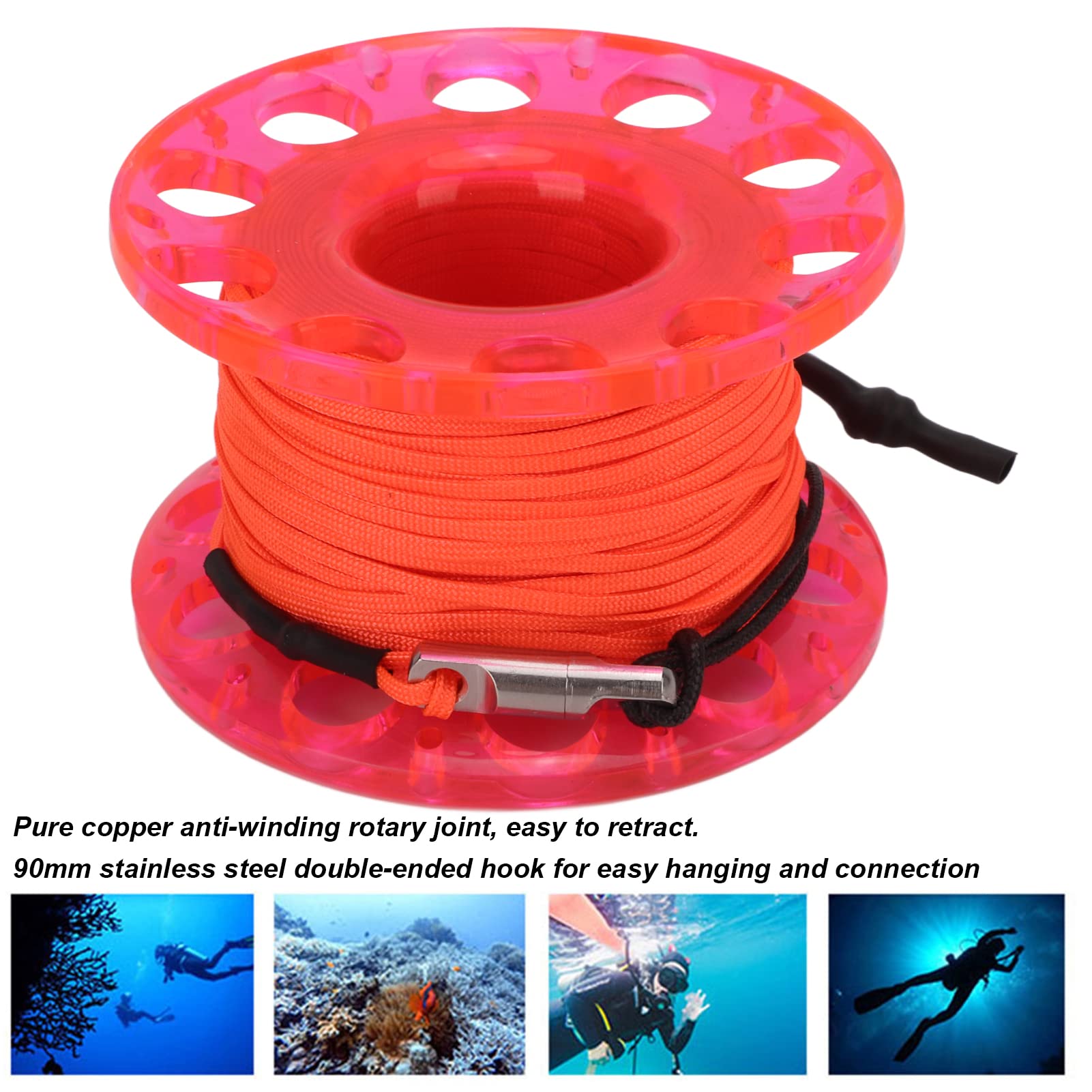 Bobina Da Dito Per Immersioni Namvo - 30m Con Gancio A P - Attrezzatura Sub