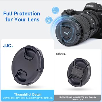 JJC 49mm Front Lens Cap Cover for Canon Sony Nikon Fujifilm Sigm.