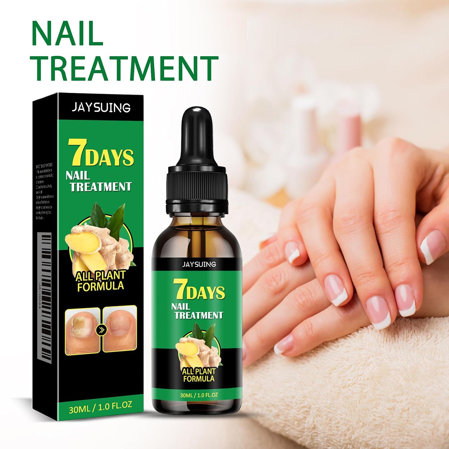 2PCS Ginger Nail Treatment, Ginger Cuticle Care Oil for Nails