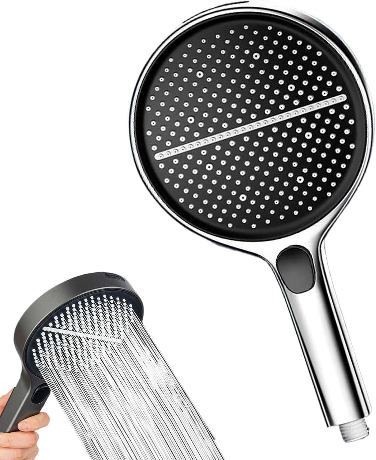 Pomme de douche à main haute pression avec jet réglable pour douche et baignoire