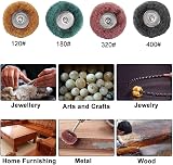 40 Pieces Abrasive Wheels, 1" (25mm) Abrasive Buffing Polishing Wheels Set For Dremel Rotary Tools-1/8"(3mm) Shank - 5