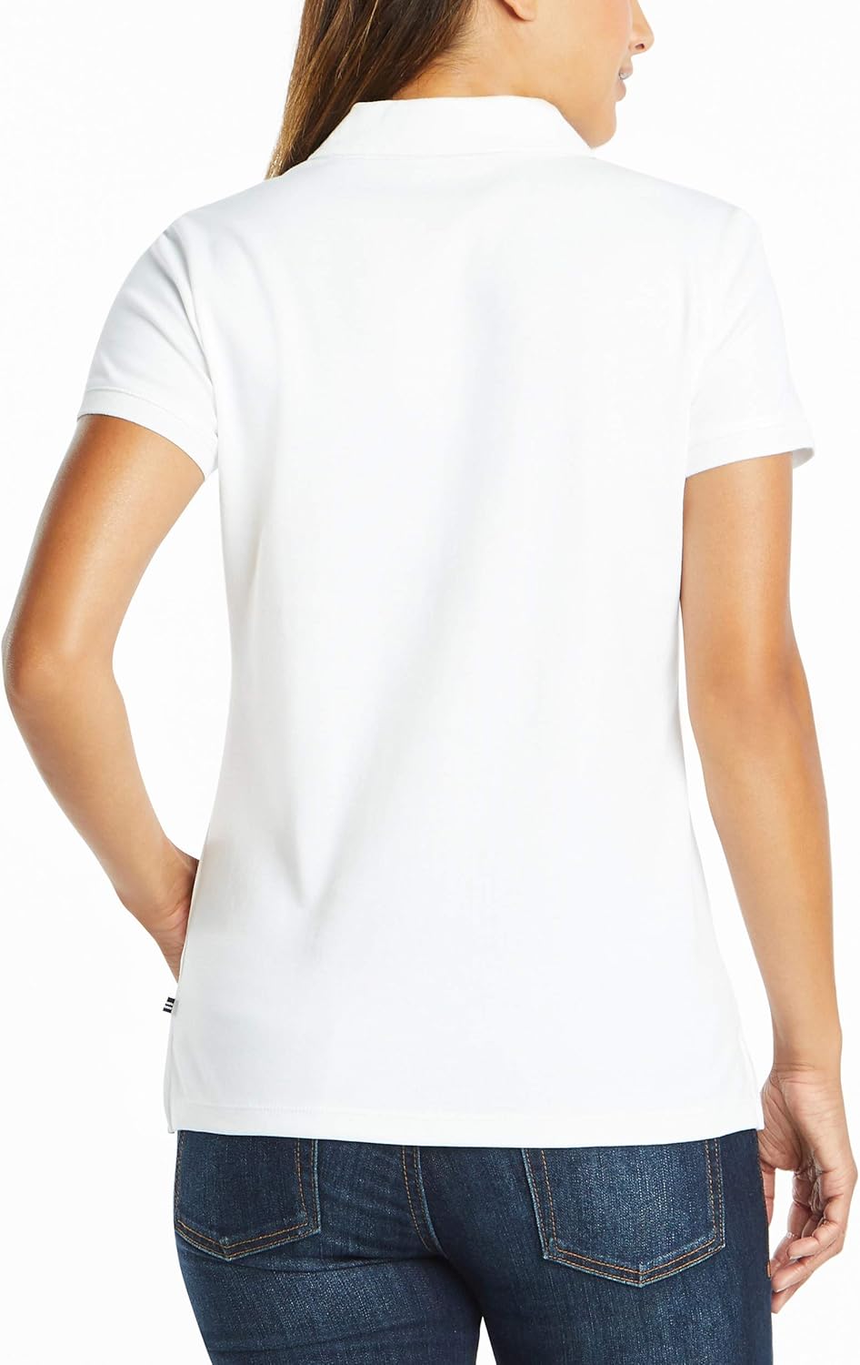 Vista 3 de Nautica Polo transpirable de manga corta de 3 botones para mujer