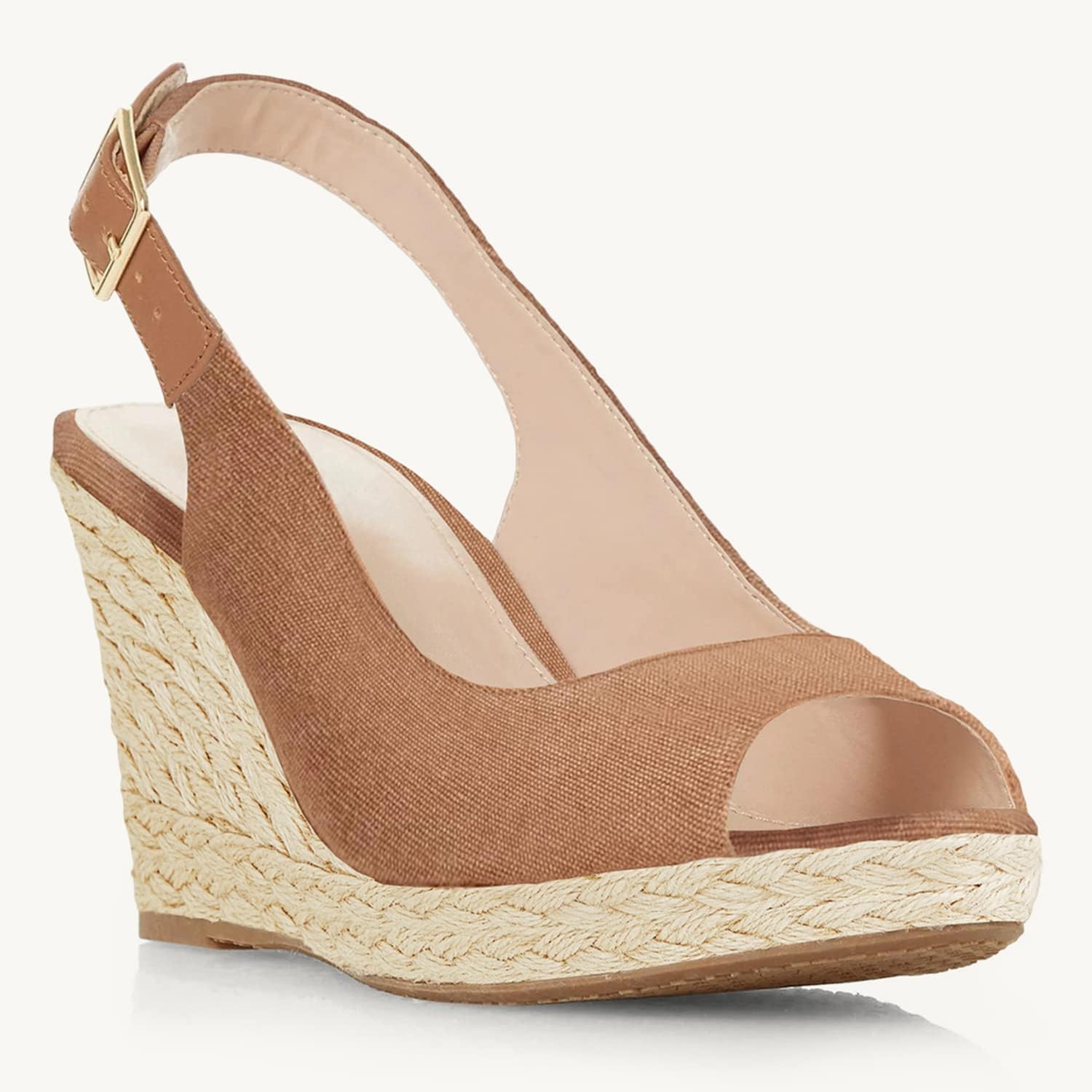 Juliet Holy Womens Ankle Strap Espadrille Wedges Round Open Toe Platform Slingback Slip on Peep Toe Sandals Comfort Summer Shoes - Image 4