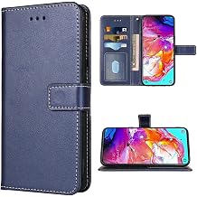 Compatible with Samsung Galaxy A70 Wallet Case Wrist Strap Lanyard Leather Flip Cover Card Holder Stand Cell Accessories Phone Cases for Glaxay A70S A 70 Gaxaly 70A S70 Blue