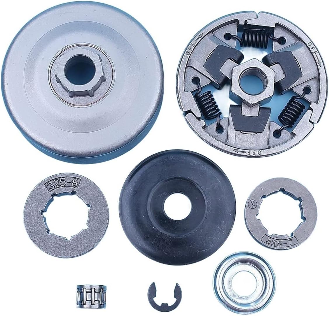 Patio, Lawn & Garden .325" Clutch Drum Rim Sprocket Kit for MS260 026 MS240 024 AV Chainsaw Small 7 Spline 8 and 7 Tooth Drive Spare Parts Outdoor Powertool Parts & Accessories