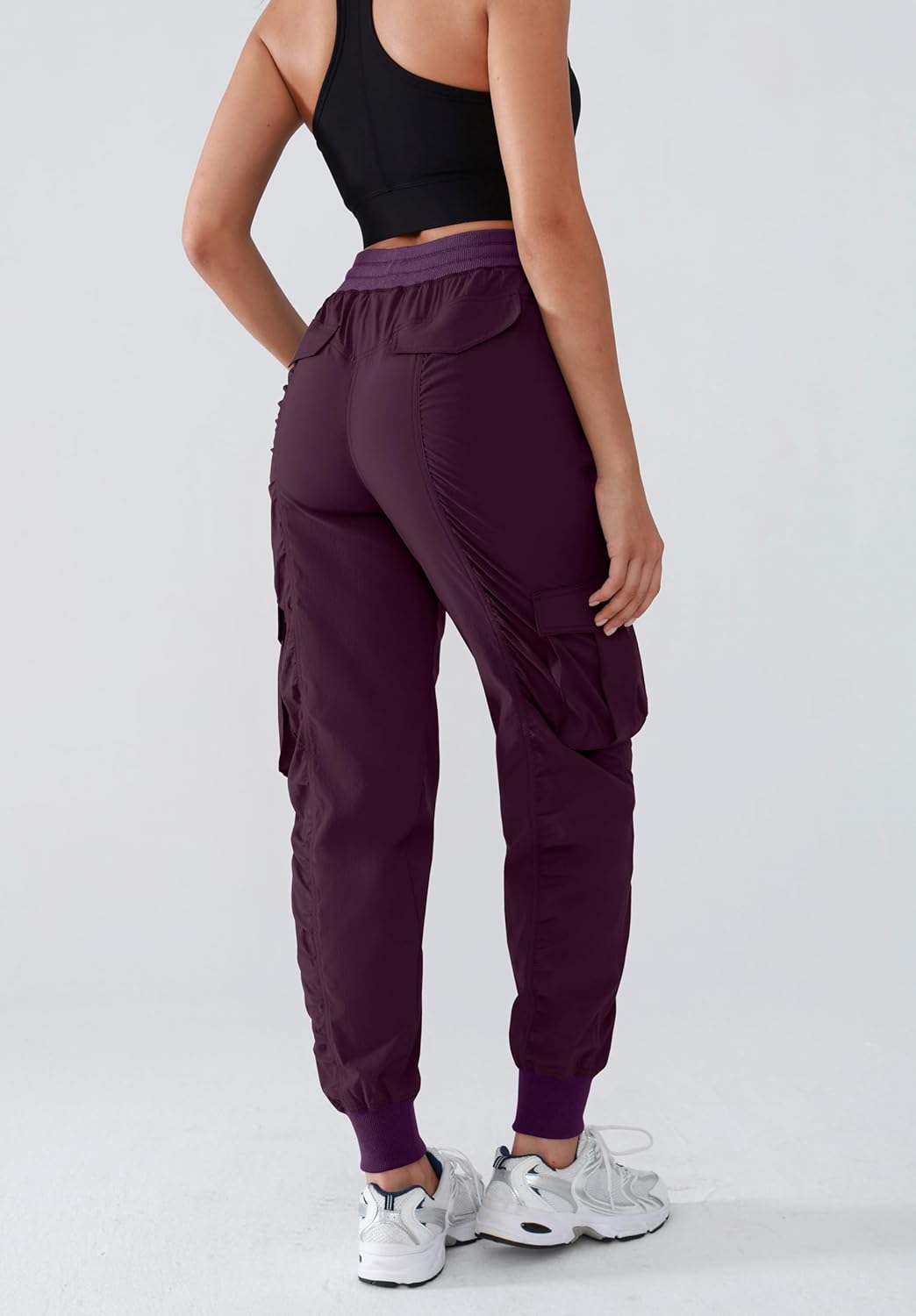 Lightweight Workout Joggers for Women 30" High Waisted Outdoor Running Casual Track Pants with Pockets - Image 2