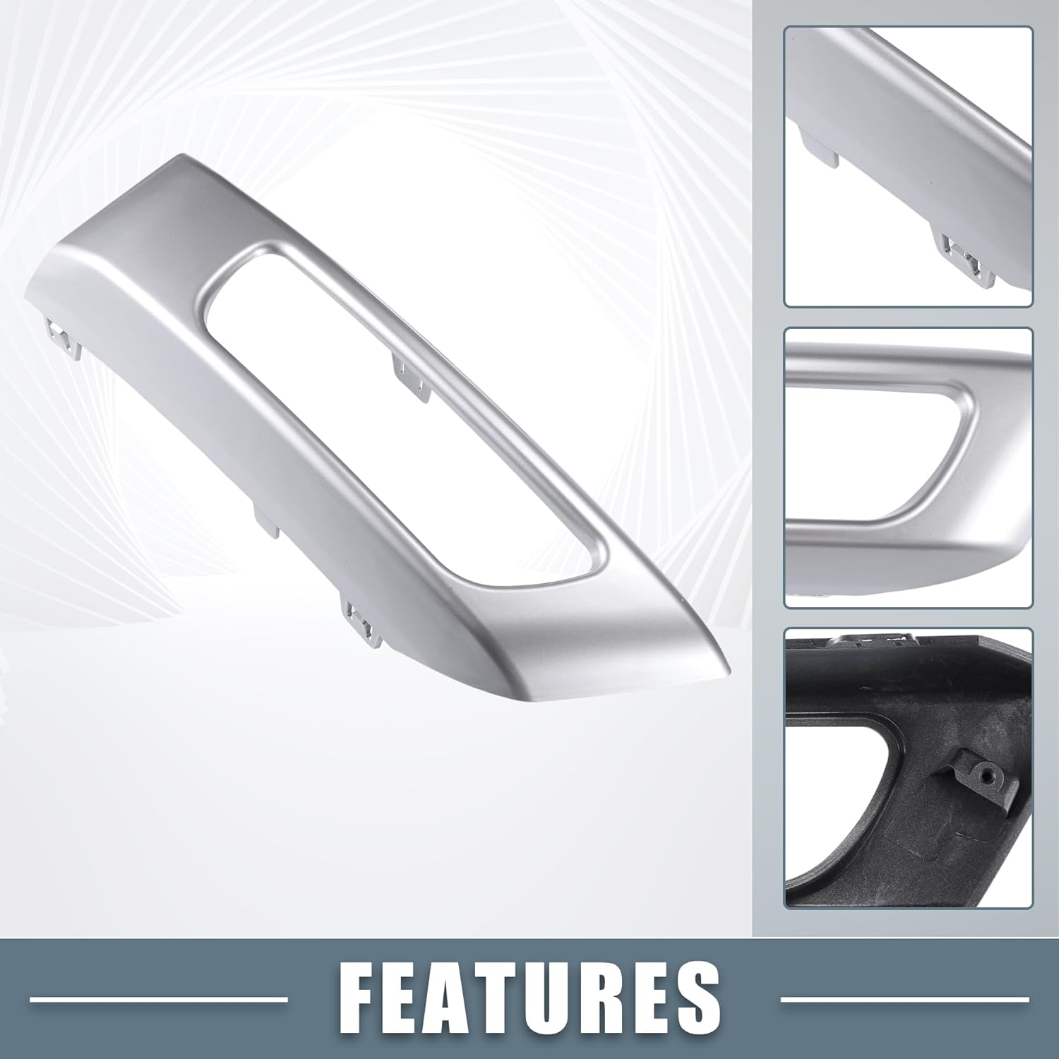 Left Right Side Fog Light Grille Cover Trim LR045048 for Range Rover Sport 2014 2015 2016 2017 Silver Tone 1 Pair