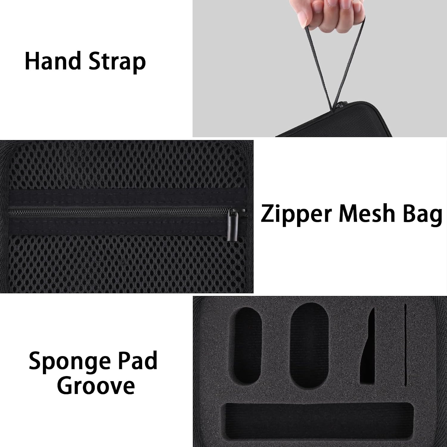 Hard Case Compatible with Plaud NotePin/NotePin S AI Voice Recorder-with Custom Foam Insert,Holds NotePin Recorder,Magnetic Pin,Clip,Charging Dock and Cable,Wristband(Black Case)