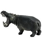 FUNSHOWCASE African Jungle Animals Hippo Roaring Hippopotamus Toy Figure Realistic Plastic Figurine Height 2.7