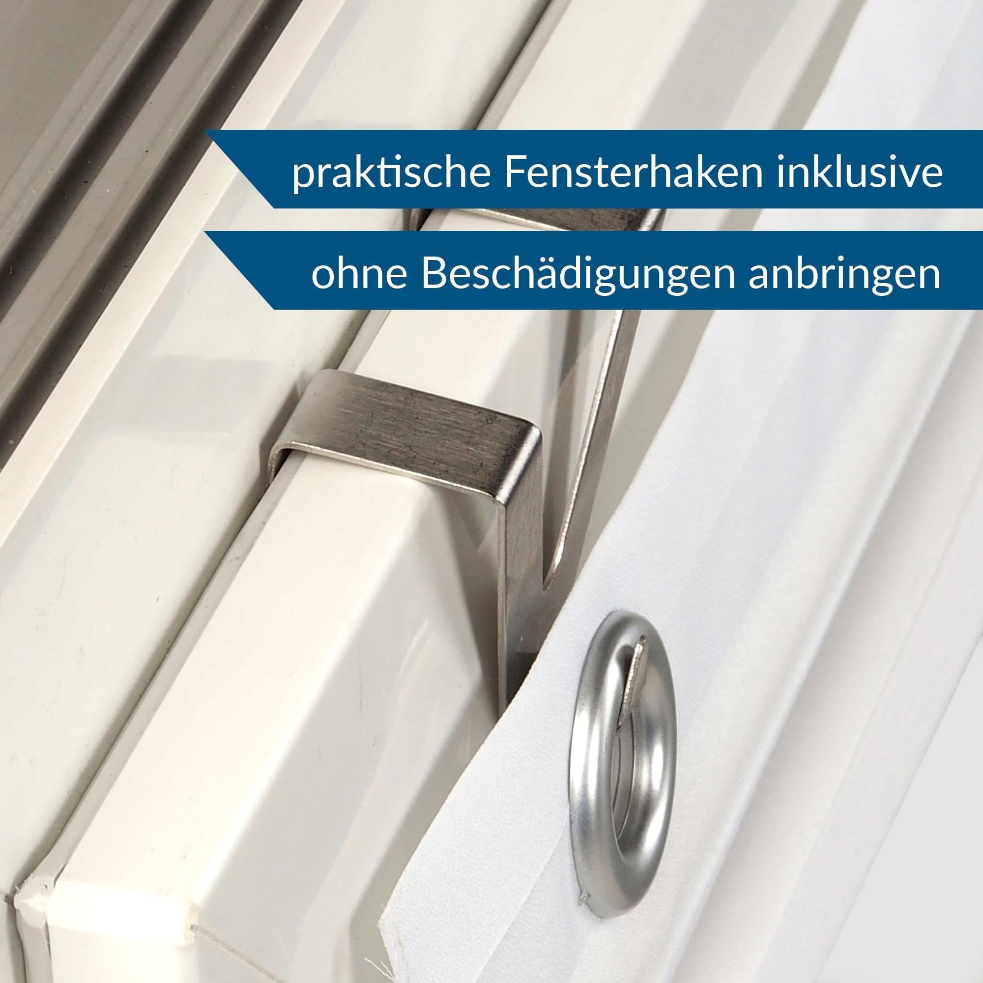 TEXMAXX® Raffrollo ohne Bohren 95 x 140 cm - Ösenrollo ohne Bohren - Faltrollo - Raffrollo Blickdicht - inkl. Zubehör