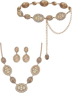 TOPACC Western Belt and Western Necklace with Earrings for Women Country Concert Outfit