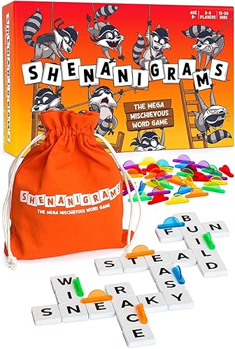 Shenanigrams! – El juego de palabras mega-travieso! Un juego de fiesta familiar súper divertido y rápido para niños, adolescentes y adultos - Ideal