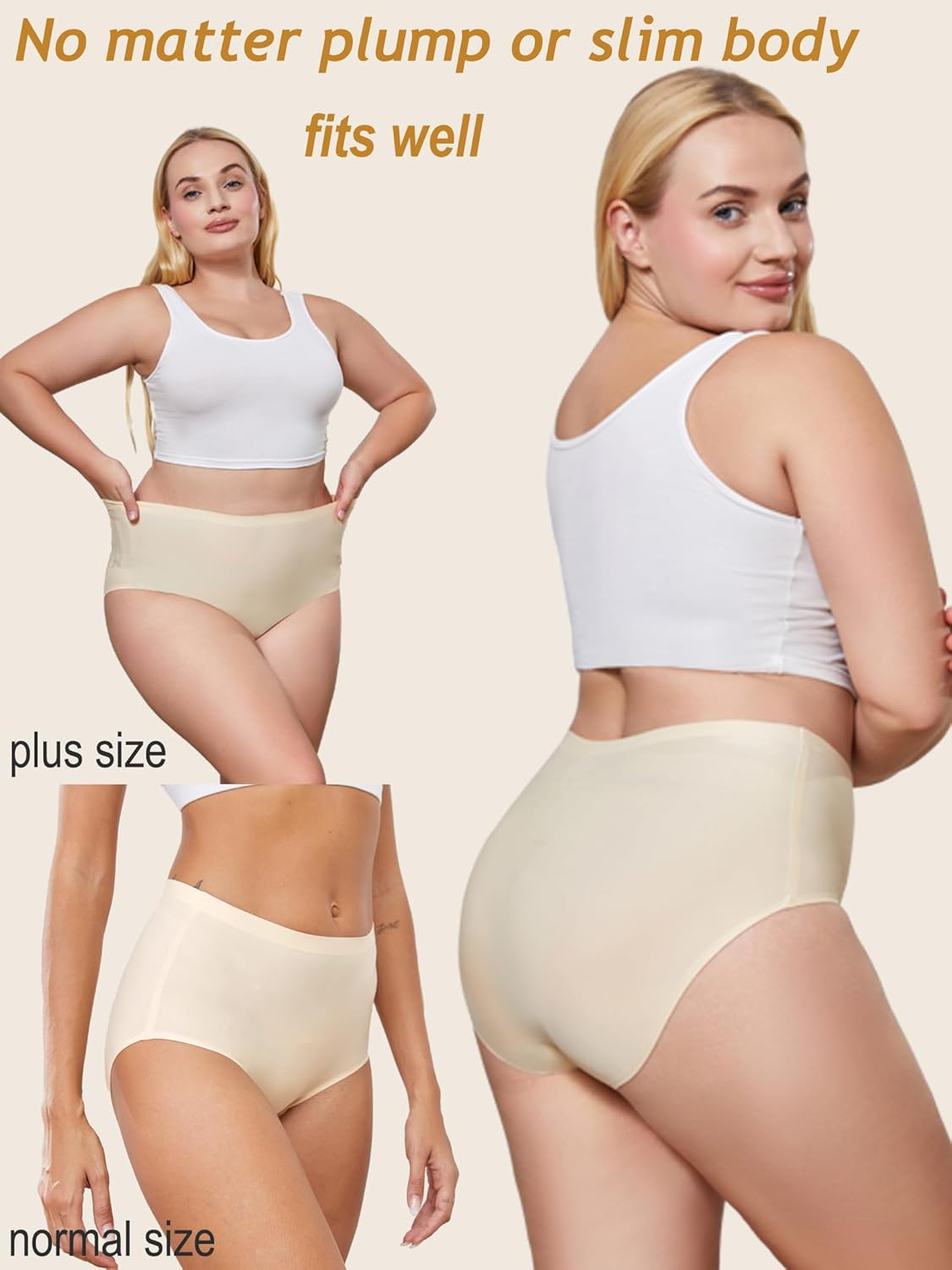 Bolivelan 5 Pack Women's Seamless Hipster Panties Invisible High Waist No Show Ladies Bikini Underwear - Image 4