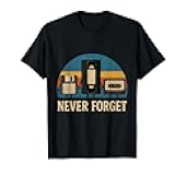 Never Forget Retro Tech – Funny Floppy Disk VHS Cassette T-Shirt
