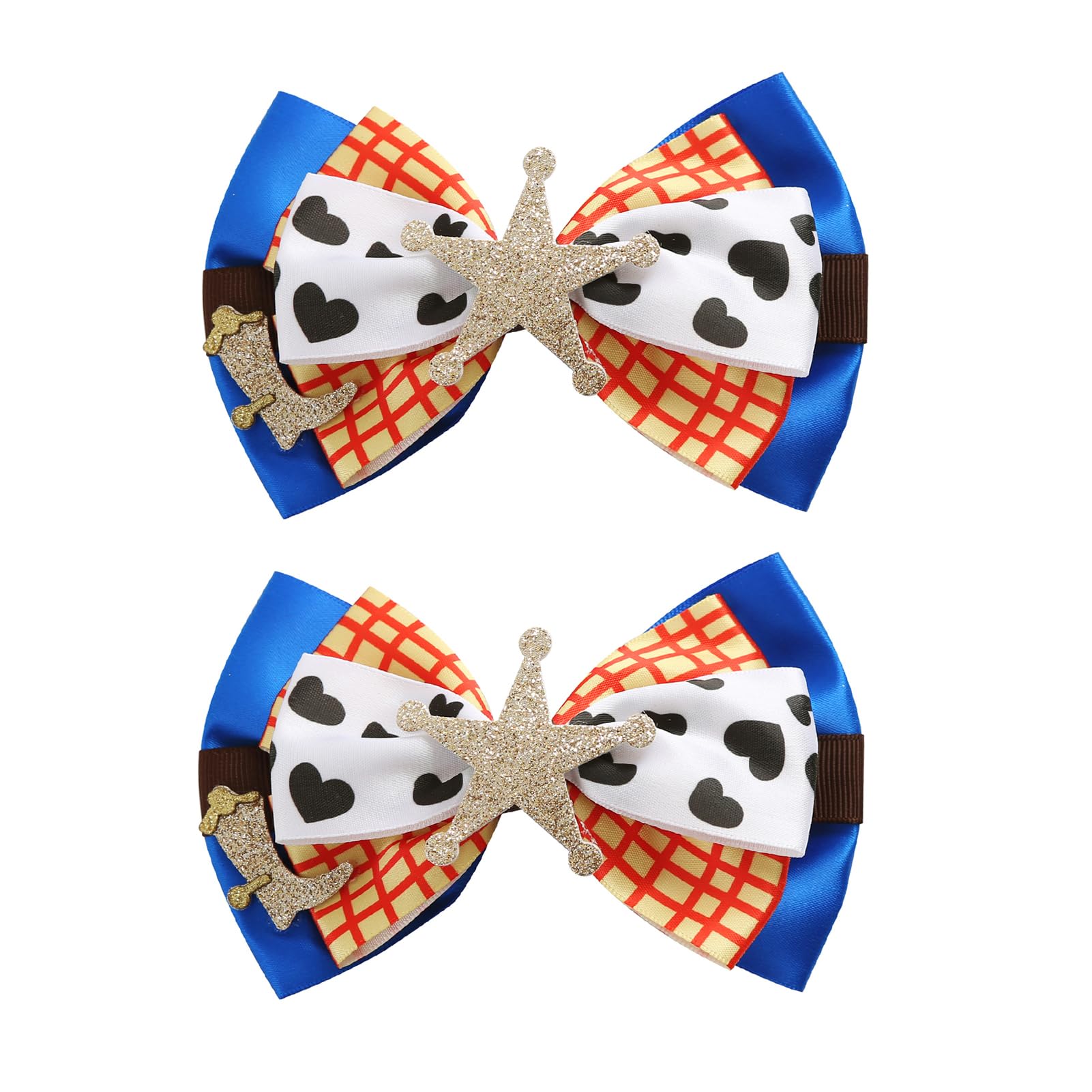 Cute Cartoon Hair Bow Clips - 2 Pack -7