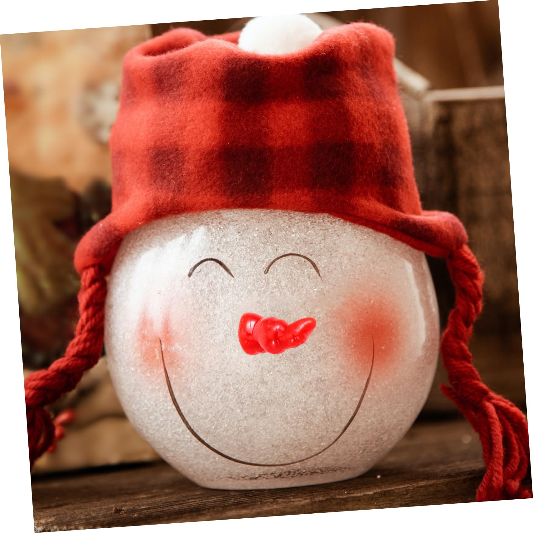 Zerodeko 2 Sätze Weihnachts-bastel-schneemann-nasenzubehör Schneemann Selber Machen -kit Kleine nase Bausatz Schneeball Stuffer Rot Plastik 200 Stück * 2