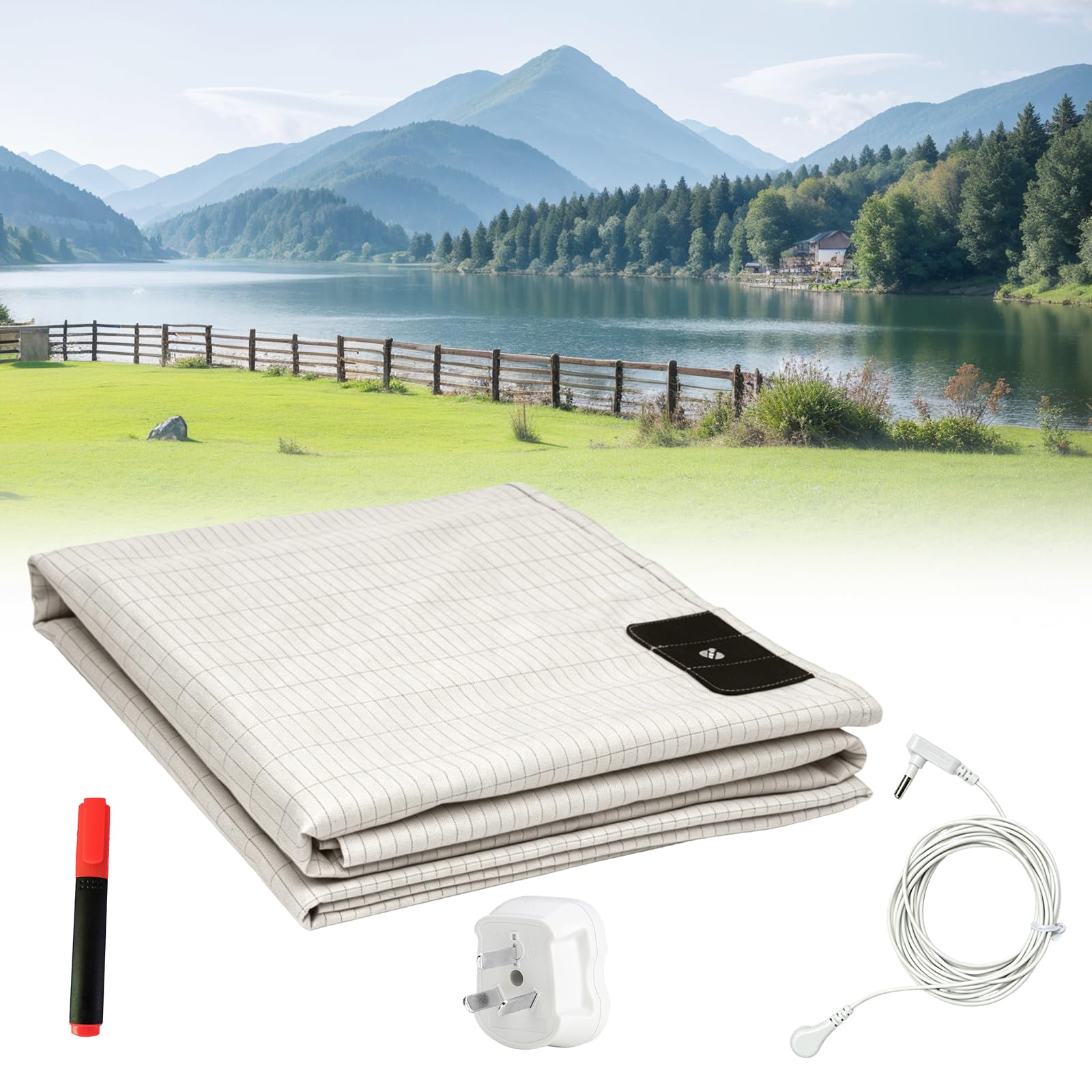 Grounding Bed Earthing Sheet 10% Silver Fiber 90% Organic Cotton 70x200cm