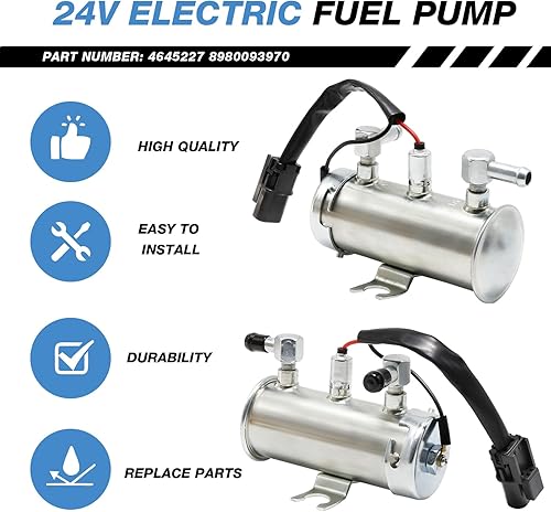 Vista 2 de UOIENRT 4645227 24V Reemplazo de la bomba de combustible eléctrica para excavadora ZX330-3 ZX270-3 ZX240-3 ZX200-3 ZX135US-3 ZX130-3 ZX120-3 ZX110-3