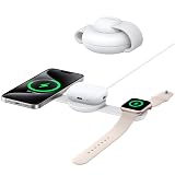 Anker MagGo Caricatore Wireless iPhone 3 in 1 15W, Certificato Qi2 bianca