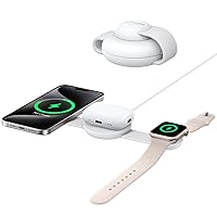 Anker MagGo Caricatore Wireless iPhone 3 in 1 15W, Compatibile con MagSafe