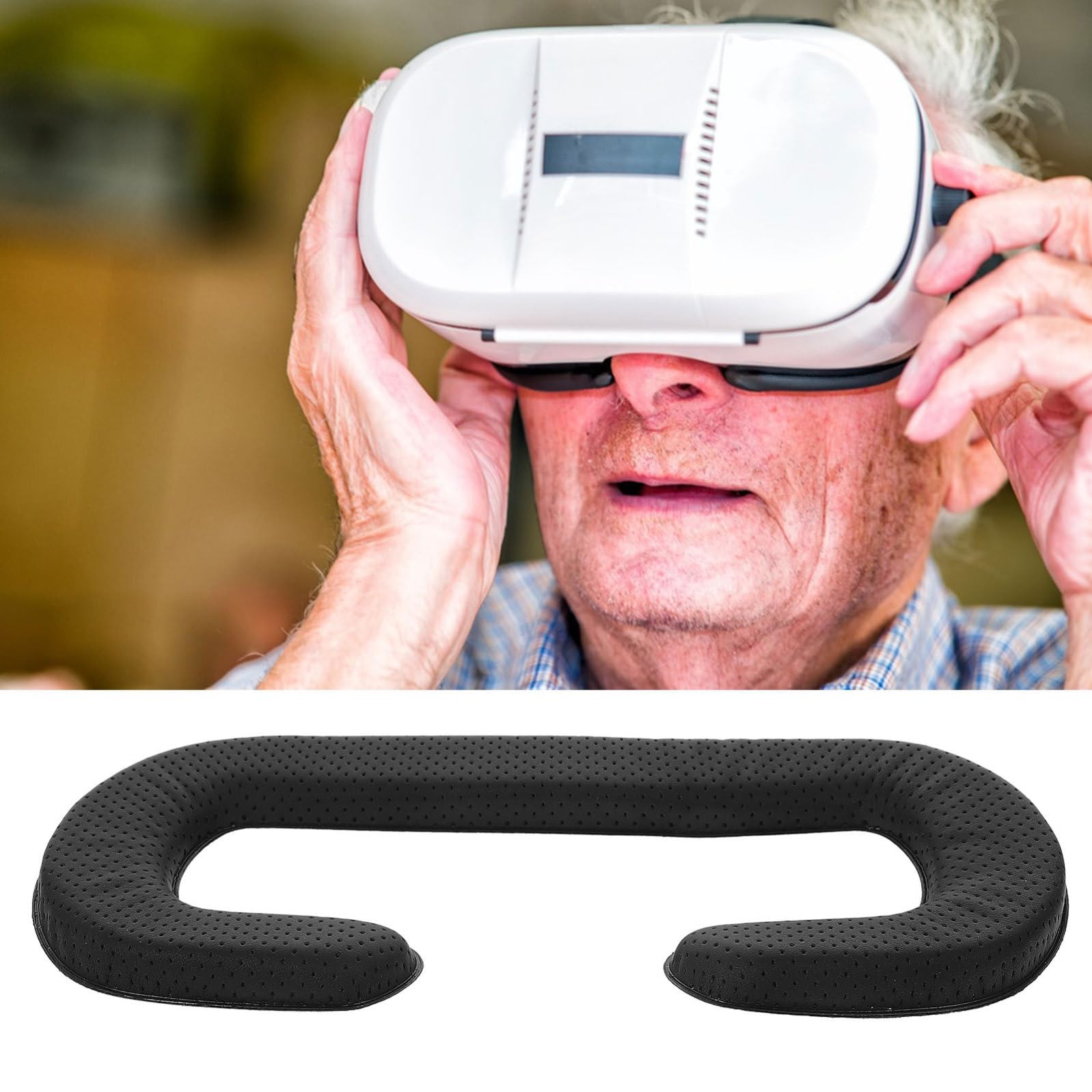HEMOBLLO 4 piezas de almohadillas de cara Vive de repuesto de espuma para los ojos, almohadilla de espuma viscoelástica VR, protector facial de realidad virtual, cubierta facial de realidad virtual,