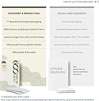 Vista 10 de MAYFAIR LINEN Twin XL Fitted Sheet Only - 100% Egyptian Cotton 600 Thread Count 16" Deep Pocket Fitted Sheet Twin XL, Cooling Sateen Elastic Bottom