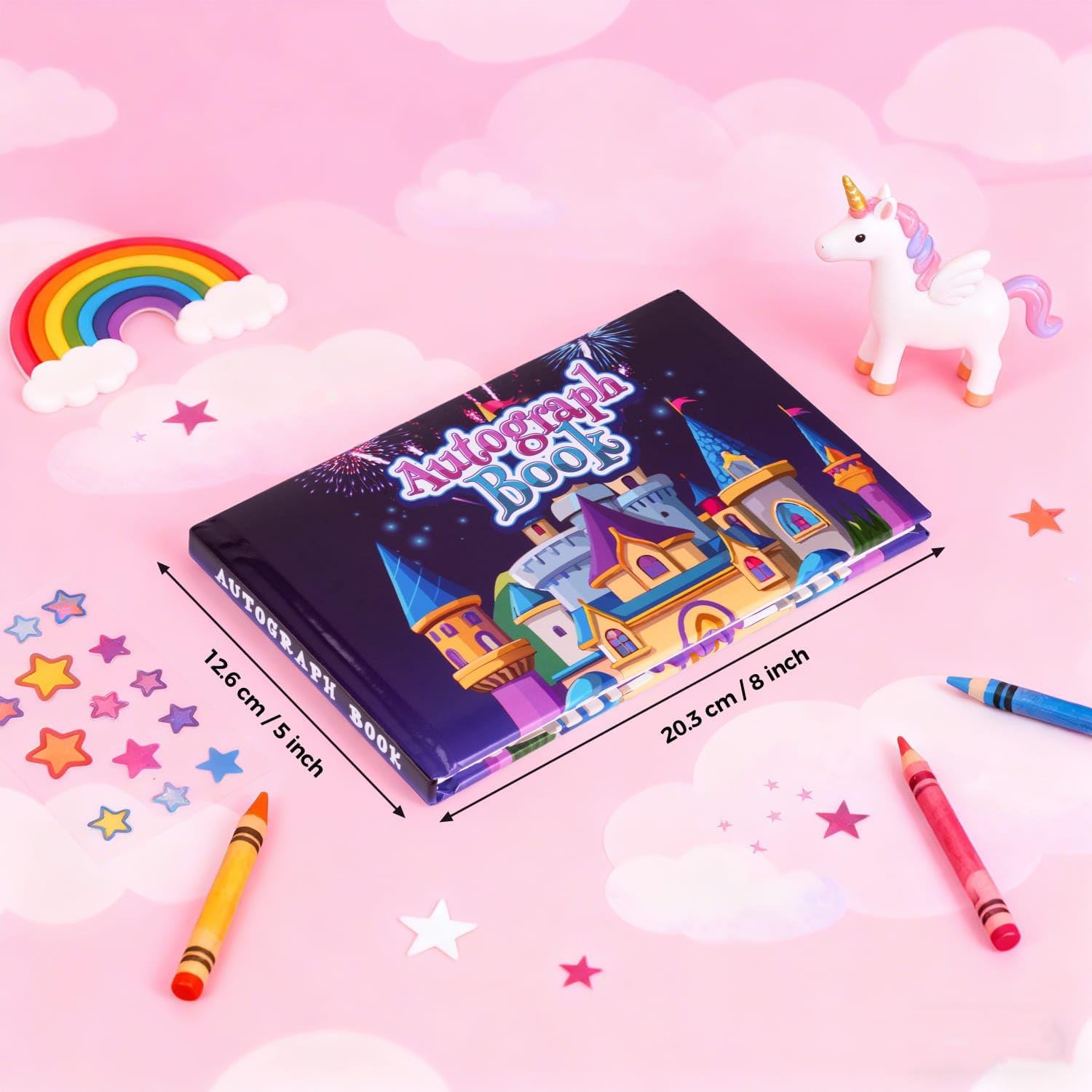 Disney World Livre d'autographes 2026 couverture rigide signatures messages gribouillis images reliure cousue