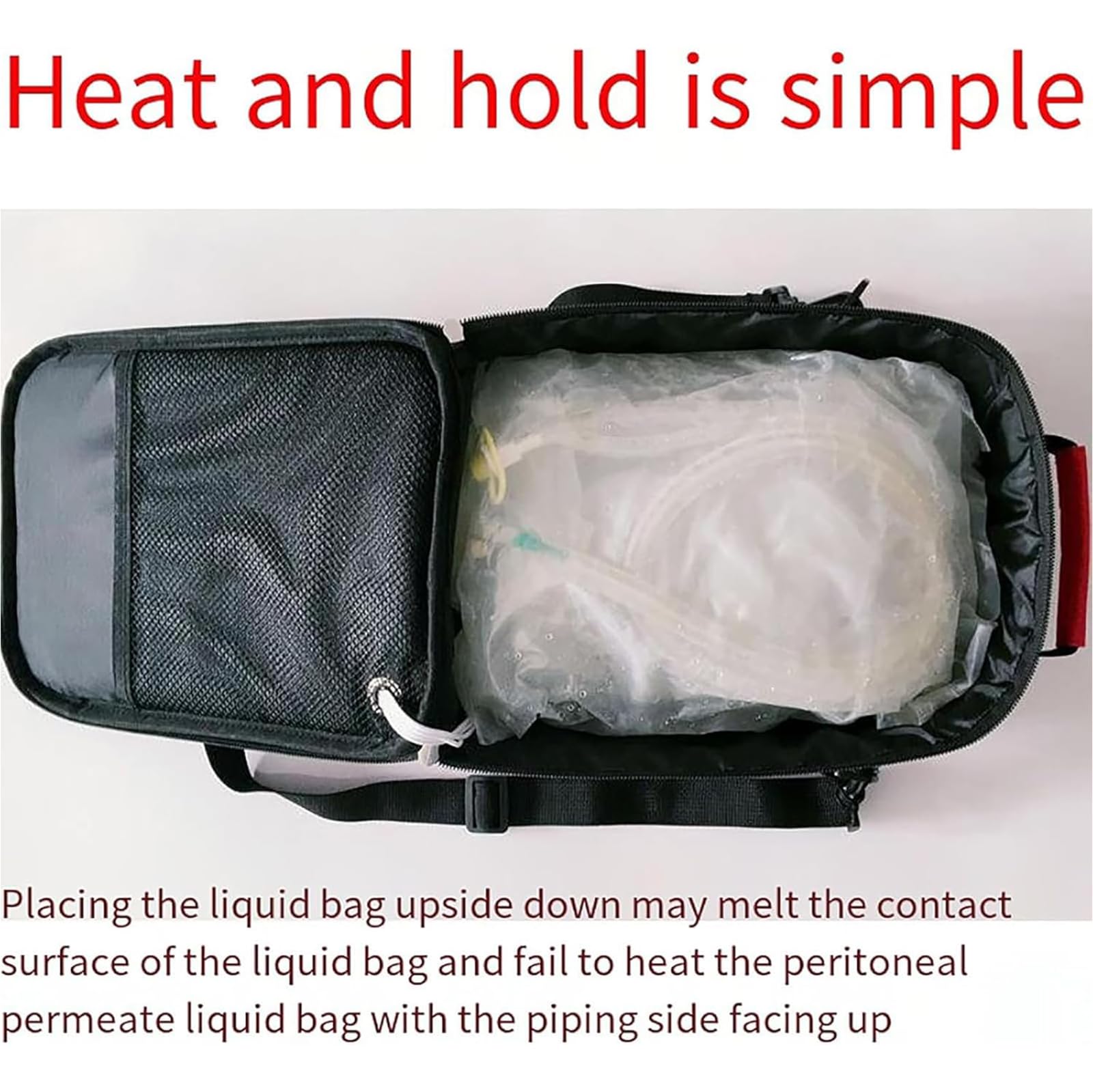 Borsa riscaldante per dialisi addominale da 2,5 l, incubatrice per auto domestica, telecomando, timer, spegnimento automatico, sicurezza per casa e auto