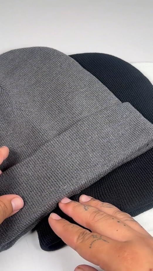 Big Size Superior Cotton Long Knitting Beanie-Black OSFM at Amazon