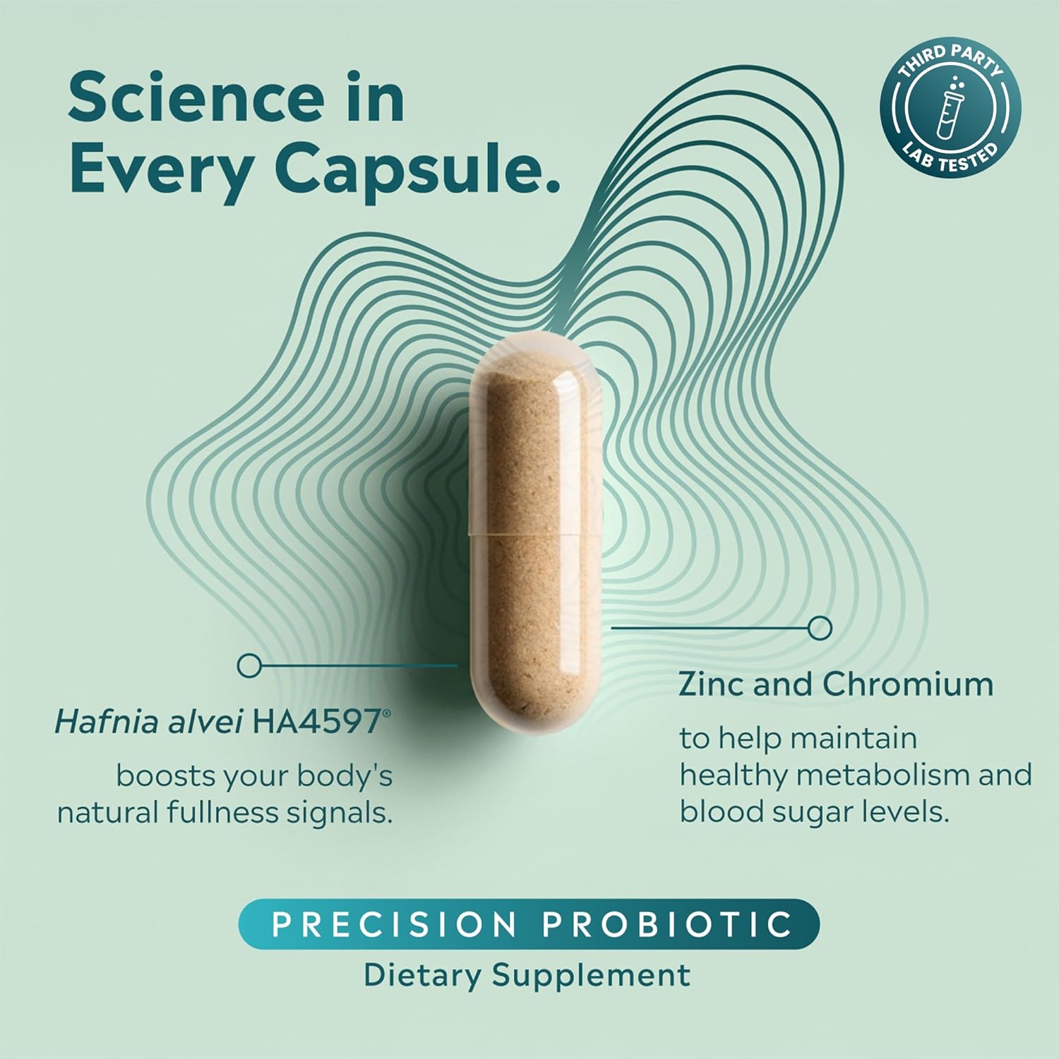 Weight Management Probiotics for Women and Men Clinically Shown to Curb Cravings with Hafnia Alvei HA4597, Chromium & Zinc - 60 Capsules, 30-Day Supply - Image 7