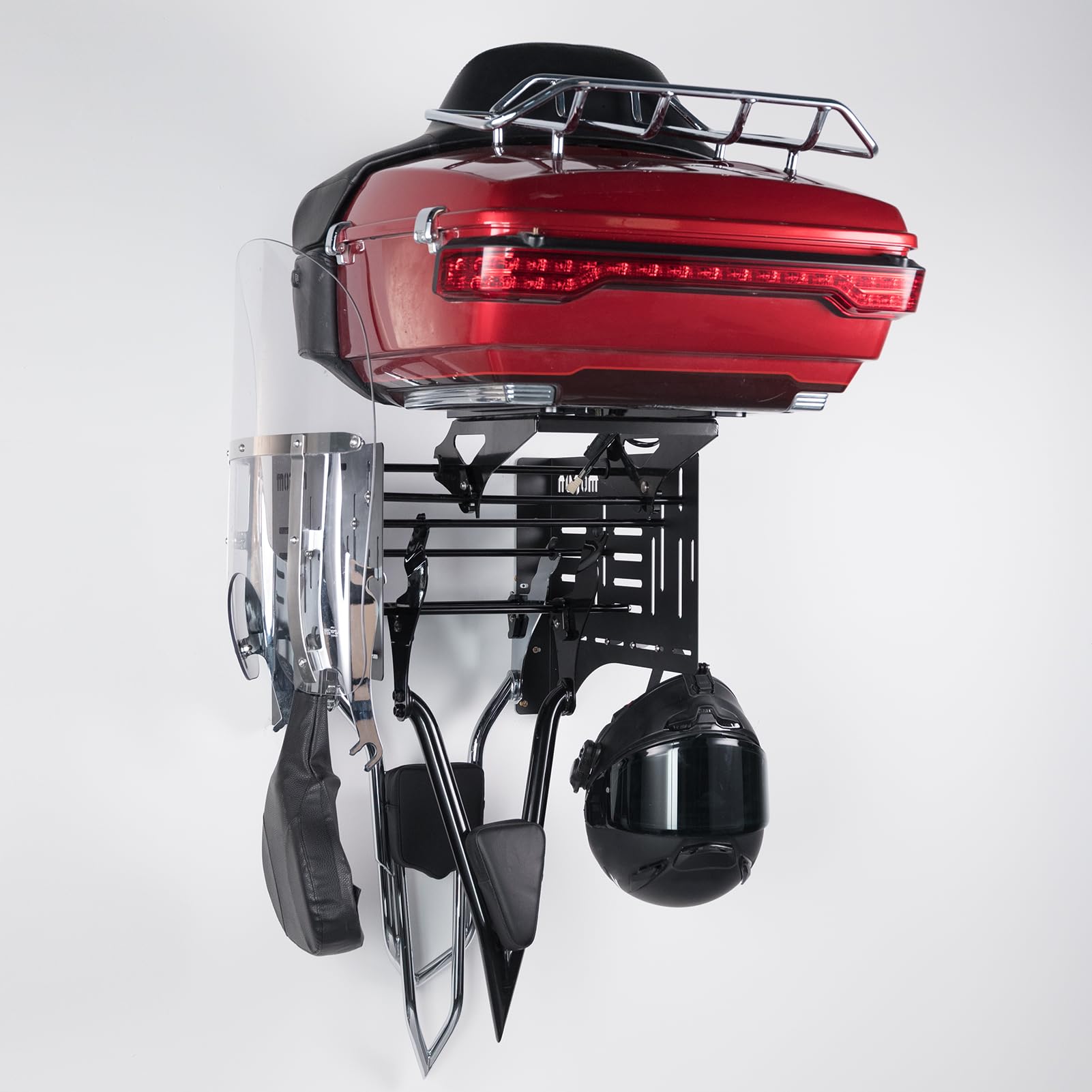 Mofun Tour Wall Mount Storage Rack Detach Depot Wall Rack Compatible with Harley Detachable And Products Including Tour Pack Mounting Racks, Sissy