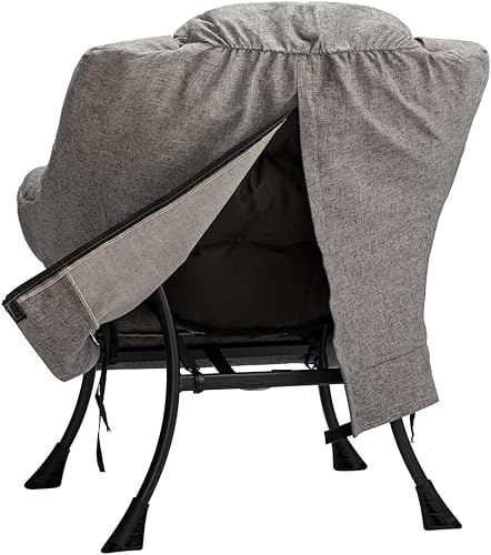 Miniatura 98 de HollyHOME - Silla perezosa grande de tela para sala de estar, silla de lectura, acogedora silla de descanso con reposabrazos, sofá de ocio, color